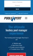 How poolexpert.com looks like on a mobile device such as an iPhone.