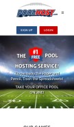How poolhost.com looks like on a mobile device such as an iPhone.