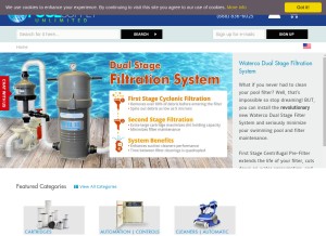 How poolsupplyunlimited.com looks like on a tablet such as an iPad.