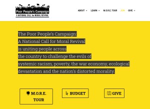 How poorpeoplescampaign.org looks like on a tablet such as an iPad.