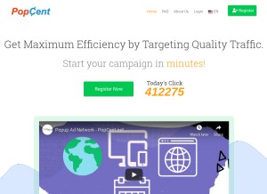 How popcent.net looks like on a tablet such as an iPad.
