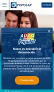 How popularenlinea.com looks like on a mobile device such as an iPhone.