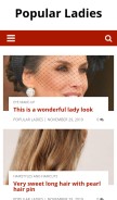 How popularladies.net looks like on a mobile device such as an iPhone.