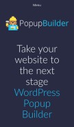 How popup-builder.com looks like on a mobile device such as an iPhone.
