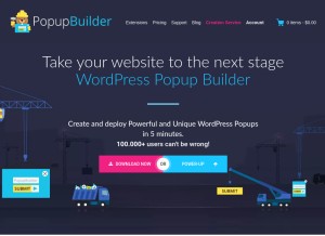 How popup-builder.com looks like on a tablet such as an iPad.