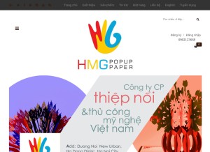 How popupcard.vn looks like on a tablet such as an iPad.