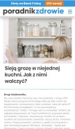 How poradnikzdrowie.pl looks like on a mobile device such as an iPhone.