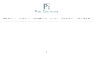 How porchdaydreamer.com looks like on a tablet such as an iPad.