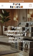How porte-revues.com looks like on a mobile device such as an iPhone.