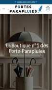 How portes-parapluies.com looks like on a mobile device such as an iPhone.
