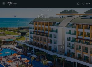 How portnature.com.tr looks like on a tablet such as an iPad.