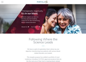 How portola.com looks like on a tablet such as an iPad.