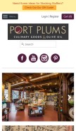 How portplums.com looks like on a mobile device such as an iPhone.