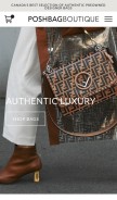 How poshbagboutique.com looks like on a mobile device such as an iPhone.