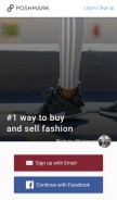 How poshmark.com looks like on a mobile device such as an iPhone.