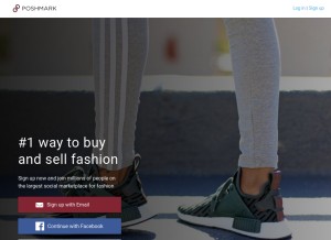 How poshmark.com looks like on a tablet such as an iPad.