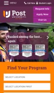 How post.edu looks like on a mobile device such as an iPhone.
