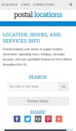 How postallocations.com looks like on a mobile device such as an iPhone.