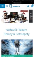 How posters.cz looks like on a mobile device such as an iPhone.