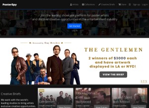 How posterspy.com looks like on a tablet such as an iPad.
