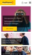 How postfinance.ch looks like on a mobile device such as an iPhone.