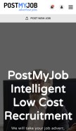 How postmyjob.in looks like on a mobile device such as an iPhone.