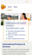 How postnl.post looks like on a mobile device such as an iPhone.