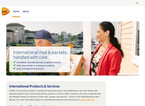 How postnl.post looks like on a tablet such as an iPad.