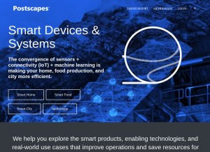 How postscapes.com looks like on a tablet such as an iPad.
