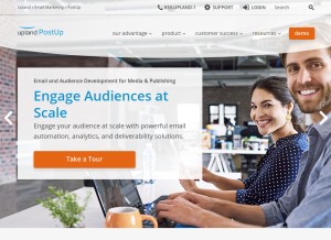 How postup.com looks like on a tablet such as an iPad.