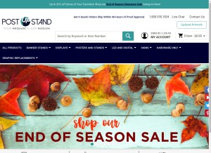 How postupstand.com looks like on a tablet such as an iPad.
