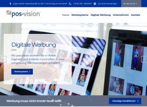 How posvision.de looks like on a tablet such as an iPad.
