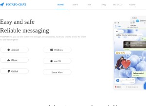 How potato.im looks like on a tablet such as an iPad.