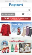 How potpourrigift.com looks like on a mobile device such as an iPhone.