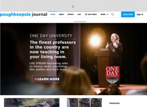 How poughkeepsiejournal.com looks like on a tablet such as an iPad.