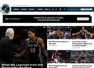 How poundingtherock.com looks like on a tablet such as an iPad.