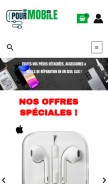 How pourmobile.fr looks like on a mobile device such as an iPhone.