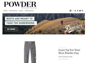 How powder.com looks like on a tablet such as an iPad.