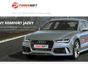 How power-soft.pl looks like on a tablet such as an iPad.