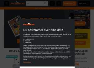 How power.dk looks like on a tablet such as an iPad.