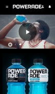 How powerade.com looks like on a mobile device such as an iPhone.