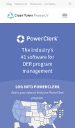 How powerclerk.com looks like on a mobile device such as an iPhone.