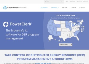 How powerclerk.com looks like on a tablet such as an iPad.