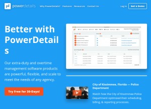 How powerdetails.com looks like on a tablet such as an iPad.