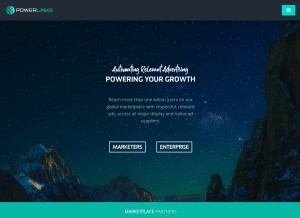 How powerlinks.com looks like on a tablet such as an iPad.