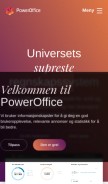 How poweroffice.no looks like on a mobile device such as an iPhone.