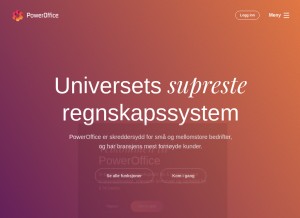 How poweroffice.no looks like on a tablet such as an iPad.