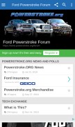 How powerstroke.org looks like on a mobile device such as an iPhone.