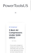 How powertoolsus.com looks like on a mobile device such as an iPhone.