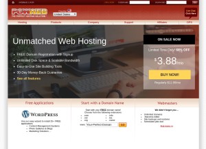 How powweb.com looks like on a tablet such as an iPad.